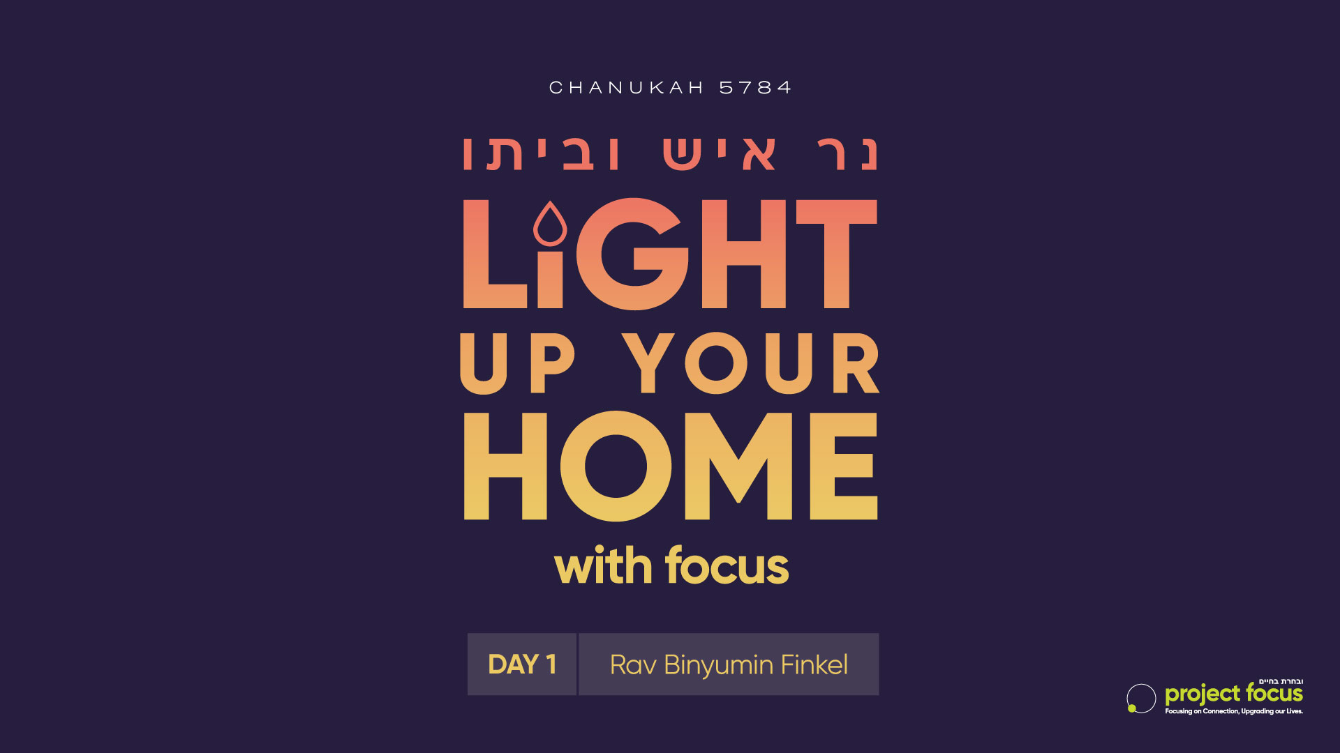 Focus this Chanukah 5784