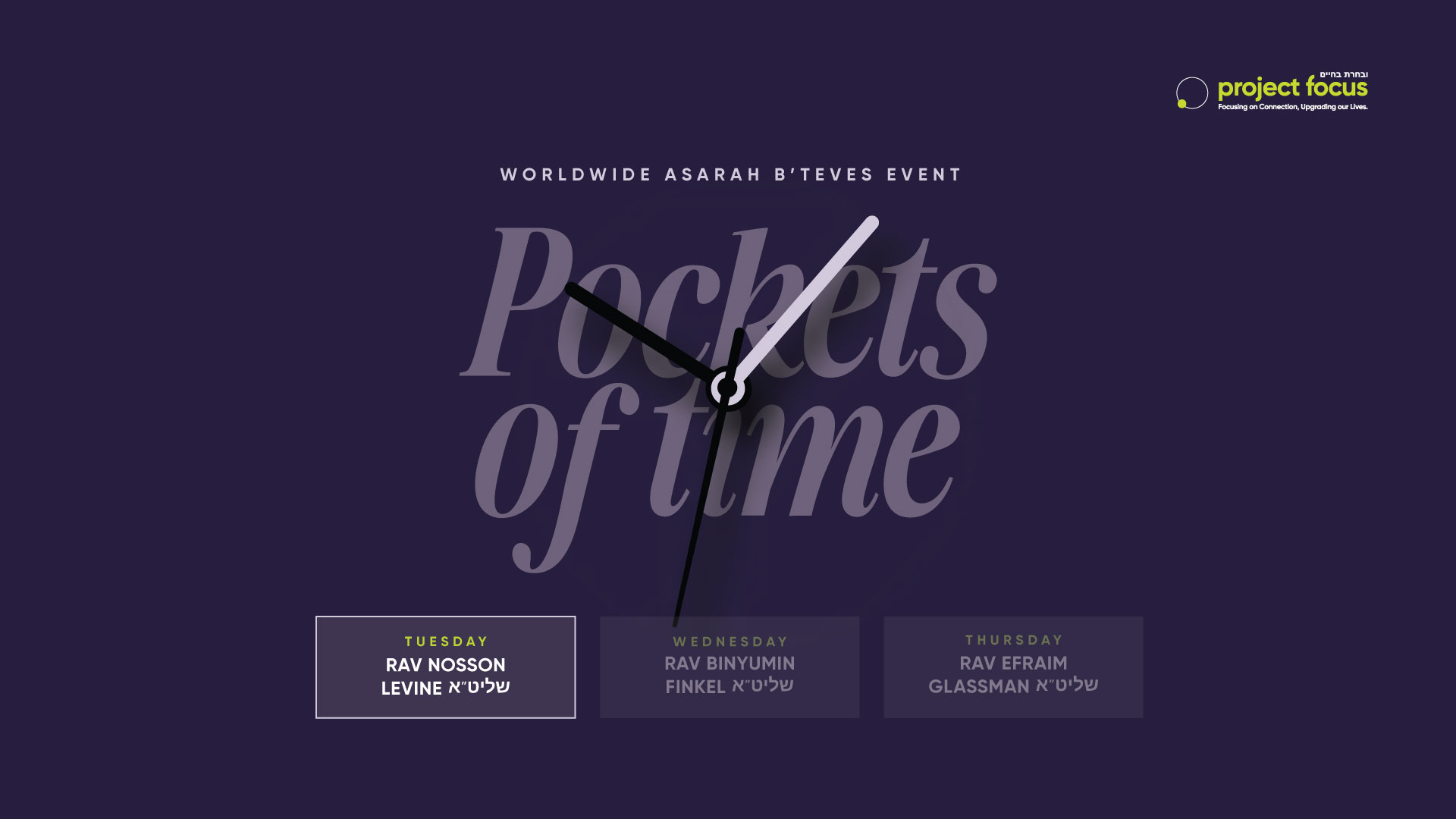 Pockets of Time – Asarah B'Teves